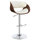 Dana Adjustable Bar Stool Ecru and Chrome image