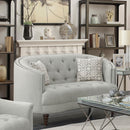 Avonlea Sloped Arm Upholstered Loveseat Trim Grey image