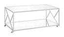 Provins 3-piece Occasional Table Set Clear Mirror and Chrome