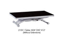 ESF Furniture 2109 Dining Table w/ Two 14" Extensions in Dark Gray