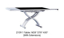 ESF Furniture 2109 Dining Table w/ Two 14" Extensions in Dark Gray