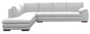J&M Furniture 625 Italian Leather Sectional LAF in White image