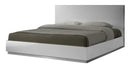 J&M Naples Queen Platform Bed in White Lacquer image