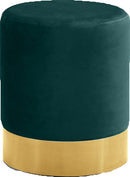 Joy Green Velvet Ottoman/Stool image