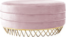 Revolve Pink Velvet Ottoman/Coffee Table image