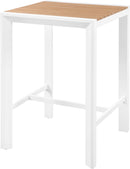Nizuc Brown Polywood Outdoor Patio Aluminum Square Bar Table image