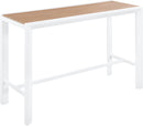 Nizuc Brown Polywood Outdoor Patio Aluminum Rectangle Bar Table image
