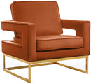 Noah Cognac Velvet Accent Chair image