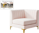 Alina Pink Velvet Corner Chair image