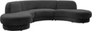 Rosa Grey Velvet 3pc. Sectional (3 Boxes) image