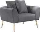 Quinn Grey Velvet Chair image