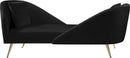 Nolan Black Velvet Chaise image