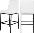 Bryce White Faux Leather Stool image