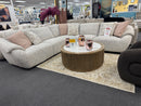5-Piece Textured Curved Sectional