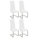 Montclair High Back Dining Chairs Black and Chrome (Set of 4) image