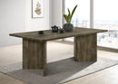 Tyler Rectangular Double V-Leg Dining Table Mango Brown image
