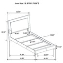 Felicity Panel Bed with LED Lighting