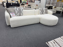 2-Piece Boucle Chaise Sectional