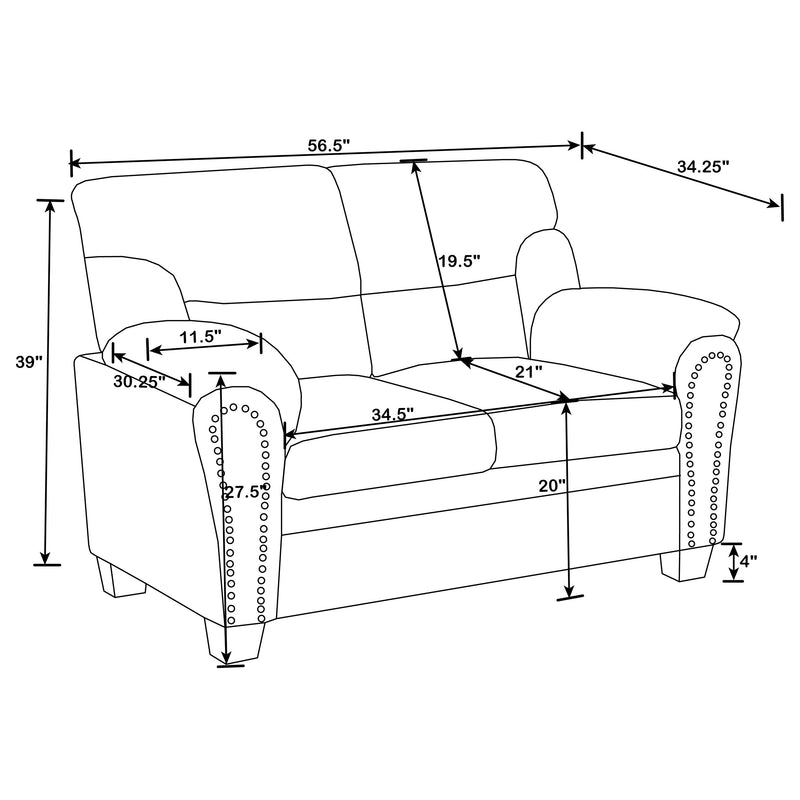 Clementine Stationary Loveseat