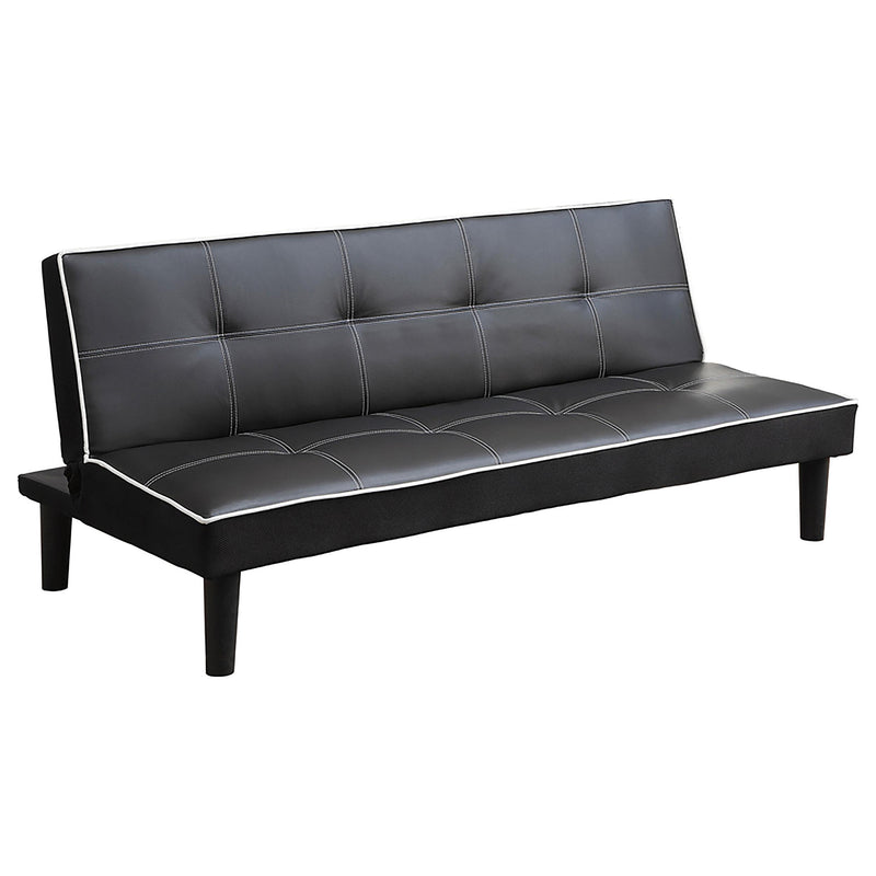 Katrina Tufted Upholstered Sofa Bed Black image