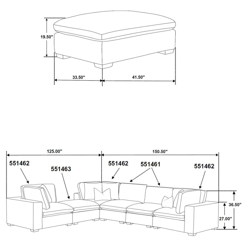 Lakeview Ottoman