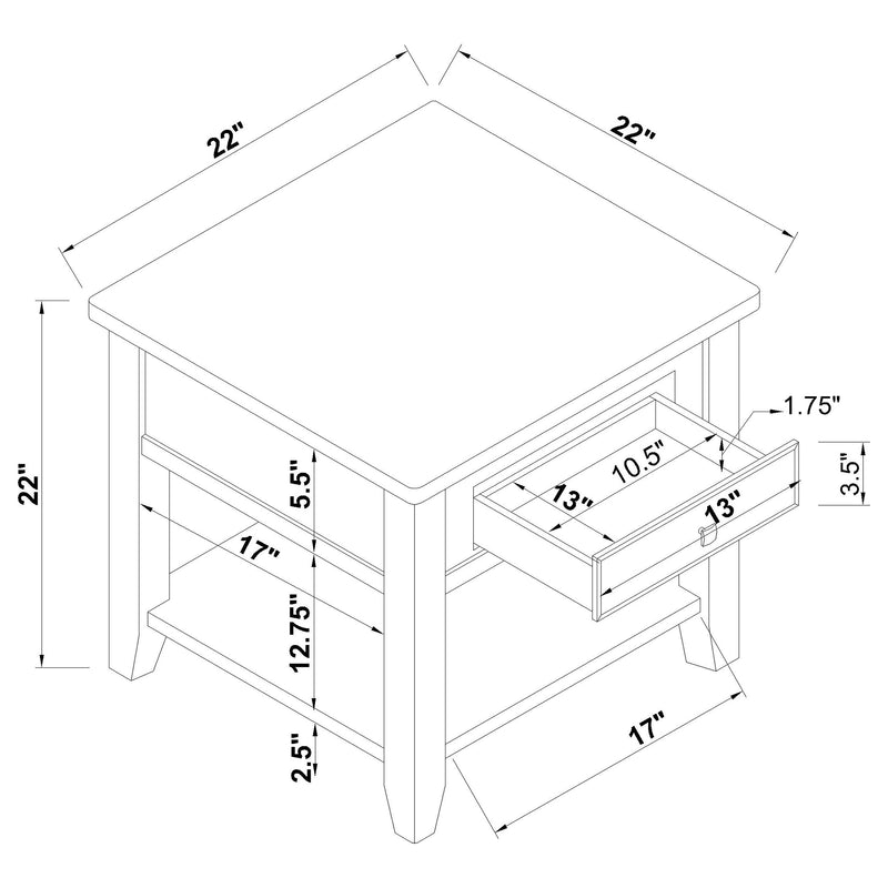 Bradford End & Side Table