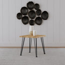Zander End Table with Hairpin Leg Natural and Matte Black image