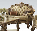 Acme Vendome Loveseat w/ 3 Pillows in Gold Patina 53001 image
