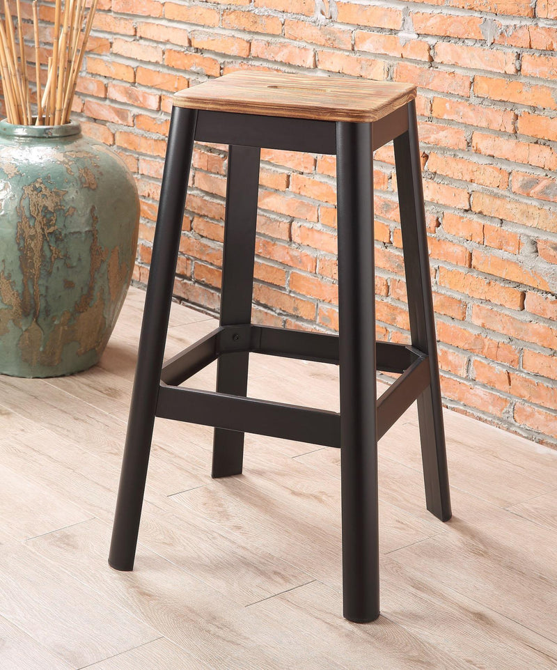 Jacotte Natural & Black Bar Stool (1Pc) image