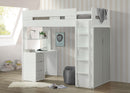 Nerice White & Gray Loft Bed image