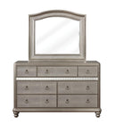 Bling Game Arched Dresser Mirror Metallic Platinum
