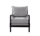 Blanchett Cushion Back Accent Chair Grey and Black