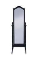 Cabot Rectangular Cheval Mirror with Arched Top Black