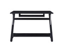 Mallet Computer Desk with Bottom Shelf Black