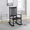 Annie Slat Back Wooden Rocking Chair Black