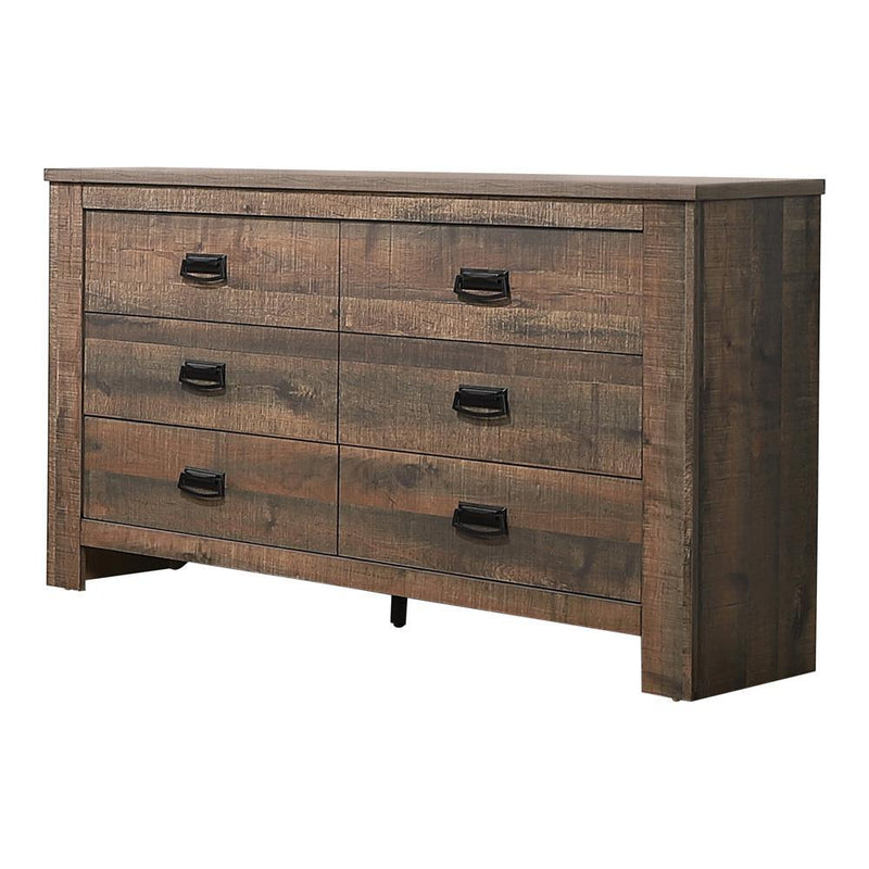 Frederick 6-drawer Dresser Weathered Oak