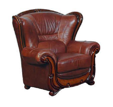 ESF Furniture 100 Living Room Chair in Chestnut Brown