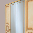 ESF Furniture Aida 4 Door Wardrobe in Ivory w/ Gold