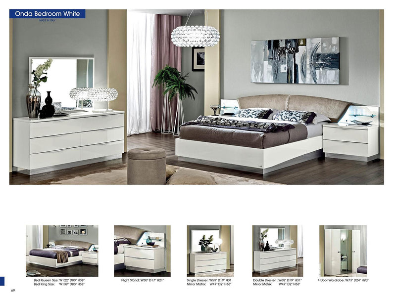 ESF Furniture Onda Mirror in White