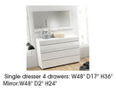 ESF Furniture Sara Single Dresser in White