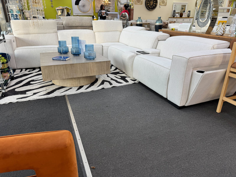 6 PCs Sectional with 3 power Recliners, Bluetooth, wireless charge