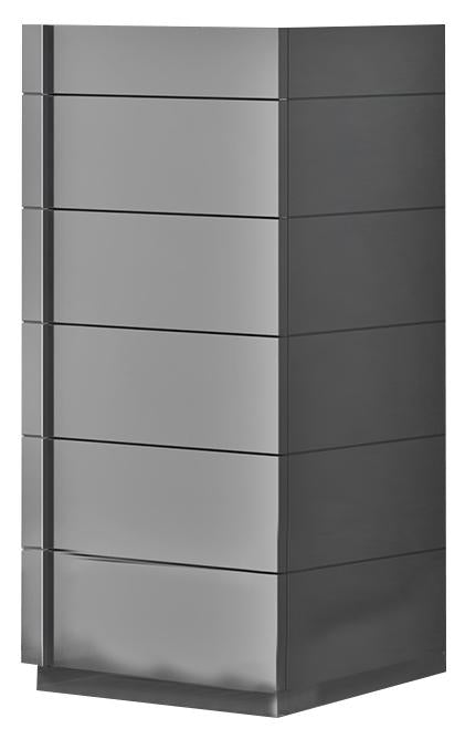 J&M Braga 6 Drawer Chest in Grey Lacquer image