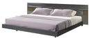 J&M Braga King Platform Bed in Grey Lacquer image