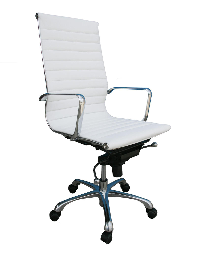 J&M Comfy High Back White Office Chair image