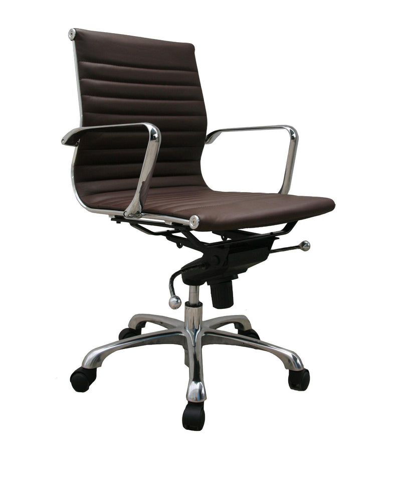 J&M Comfy Low Back Brown Office Chair image