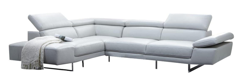 J&M Furniture 1717 Premium Leather Sectional LAF in White image