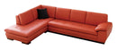 J&M Furniture 625 Italian Leather Sectional LAF in Pumpkin image