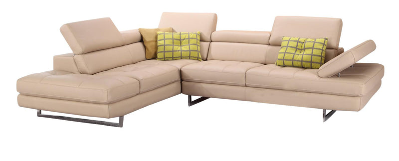 J&M Furniture A761 Italian Leather Sectional LAF in Peanut image