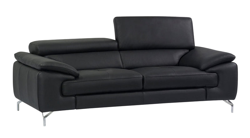 J&M Furniture A973 Italian Leather Sofa  in Black image