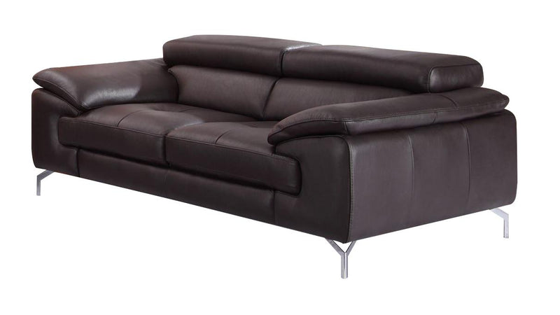 J&M Furniture A973 Italian Leather Sofa  in Coffee image